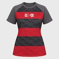 Camisa do Flamengo Harmonia Braziline Feminina CINZA/VERMELHO