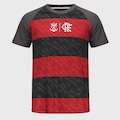 Camisa do Flamengo Harmonia Braziline Infantil CINZA/VERMELHO