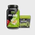 Opção de cor PRETO/VERDE ESCURO de Kit Iso Size 900g + Creatina Synthesize 500g
