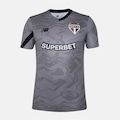 Camisa de Goleiro do São Paulo C/P 2024/25 New Balance Masculina CINZA ESCURO/PRETO