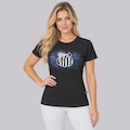Camisa do Santos Baby Look Feminina PRETO
