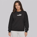 Blusão de Moletom Puma Ess Nature 2.0 Crew FL Feminino PRETO