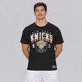 Camiseta Court Knicks Logo NBA Masculina PRETO