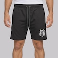 Bermuda Santos Moletom Masculina PRETO