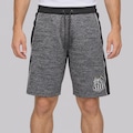 Bermuda do Santos Moletom Mescla Masculina PRETO