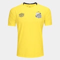 Camisa do Santos Treino 2025/26 Umbro Masculina AMARELO/PRETO