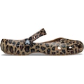 Sandália Crocs Classic Animal Ballet Sepia/Leopard - Feminino MARROM/PRETO