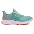 Opção de cor LARANJA/VERDE CLA de Tênis Feminino Esportivo Caminhada Academia Corrida Musculação