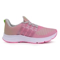 Opção de cor ROSA/VERDE de Tênis Feminino Esportivo Caminhada Academia Corrida Musculação
