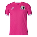 Camisa do Santos Outubro Rosa 2023/24 Umbro s/nº Masculina ROSA/BRANCO