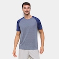 Camiseta Topper Treino Print Masculina CINZA/AZUL ESC