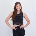 Blusa Cropped do Atlético Mineiro Braziline Ridin Feminina PRETO