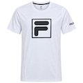 Camiseta Fila F-Box Graphic Run Masculina BRANCO/PRETO