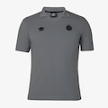 Camisa Polo do Grêmio Viagem 2025/26 Umbro Masculina CINZA/PRETO