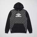 Blusão de Moletom com Capuz Umbro Graphic Club Masculino PRETO