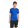 Camiseta adidas Train Essentials Três Listras Infantil AZUL