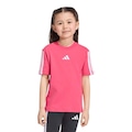 Camiseta adidas Essentials 3 Listras Infantil ROSA