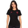 Camisa adidas Flamengo Train Essentials 3 Stripes Feminina PRETO