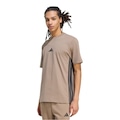 Camiseta adidas D4T Workout 3 Listras Masculina MARROM