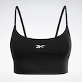 Top Reto Sem Bojo Reebok Logo Alta Compressão Feminino PRETO