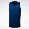 Opção de cor AZUL ESCURO de Camiseta Regata Feminina Reebok Basic Poliamida UV20+