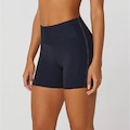 Bermuda Feminina Meia Coxa Alto Giro Logo PRETO