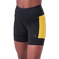 Opção de cor AMARELO CLA/PRETO de Bermuda Feminina Authen Running c/ Bolso GRIT BOSSA