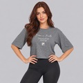 Camiseta Fila Cropped Sport Couture Graphic Feminina CINZA