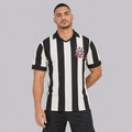 Camisa Polo Corinthians Alvinegro Listrada Masculina PRETO