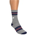 Meias Cano Alto New Balance Listras Canelada - Unissex CINZA CLA/AZUL