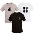 KIT 3 Camiseta Ragor Slim Algodão Treino Academia Casual BRANCO/PRETO