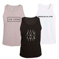 KIT 3 Regata Ragor Algodão Luta Jiu Jitsu Treino Masculino BRANCO/PRETO