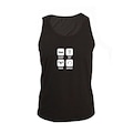 Opção de cor PRETO de Camiseta Regata Masculina Algodão Sleep Eat Train Repeat Básica