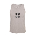 Opção de cor 1 de Camiseta Regata Masculina Algodão Sleep Eat Train Repeat Básica