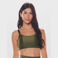 Top Fitness BODYFORSURE Regulagem Basic Colors - Feminino VERDE ESCURO