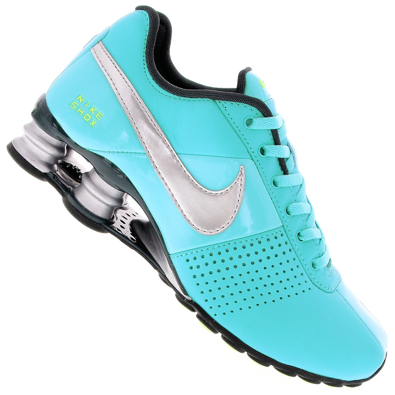 Nike shox cheap femme verte