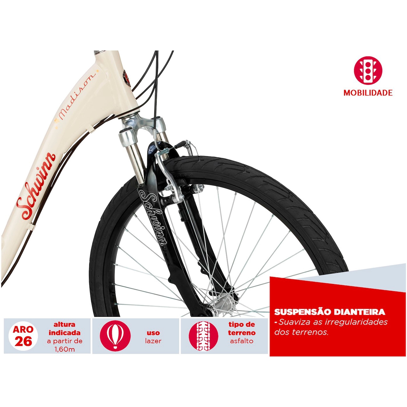 Bicicleta Schwinn Madison Aro 26 - Freios V-Brake - Câmbios