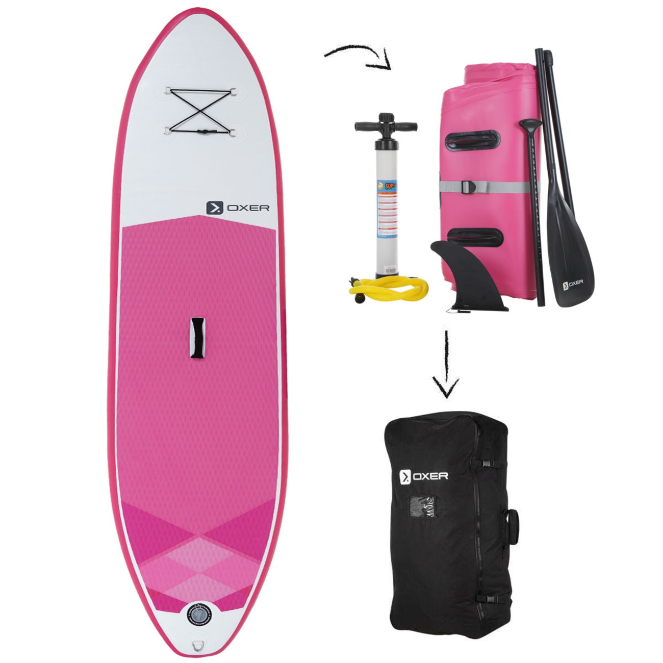 Prancha Stand Up Paddle Inflável Oxer 10.0 Pés 57087 com Mochila e