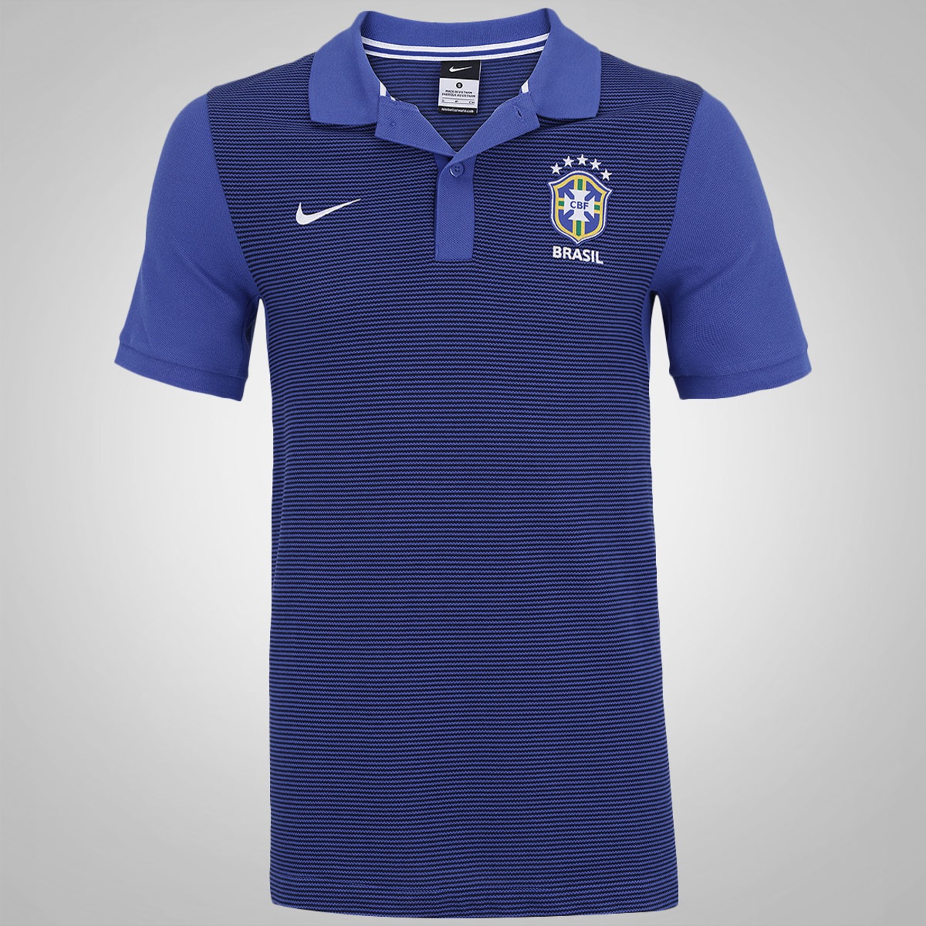 Camisa Polo Masculina Nike Brasil Azul - Dona Chica Brechó Online