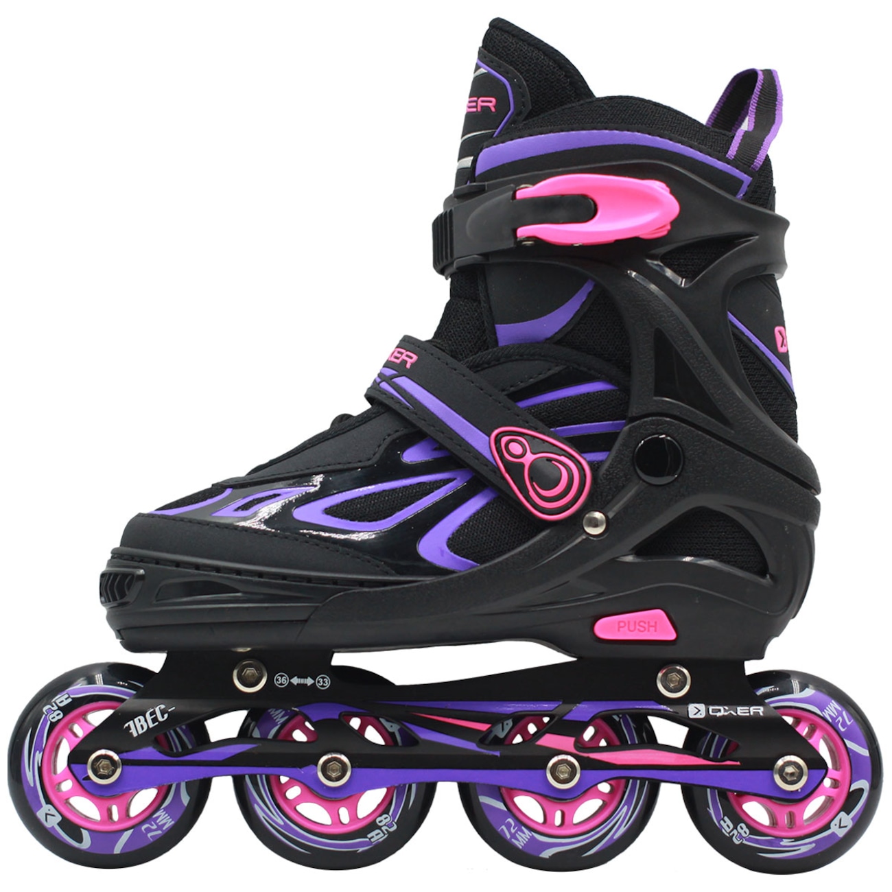 Patins Oxer Pixel - In Line - Fitness - ABEC 7 - Ajustável