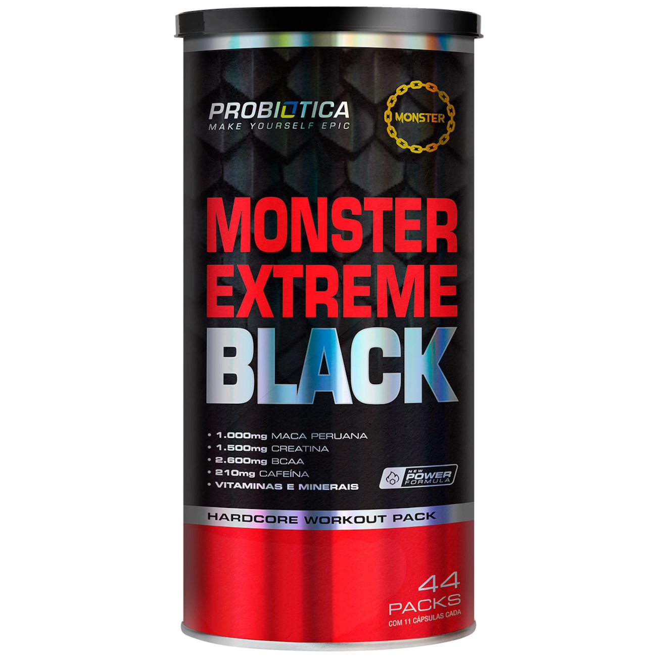 Monster Extreme Black Probiótica - 44 Packs | Centauro
