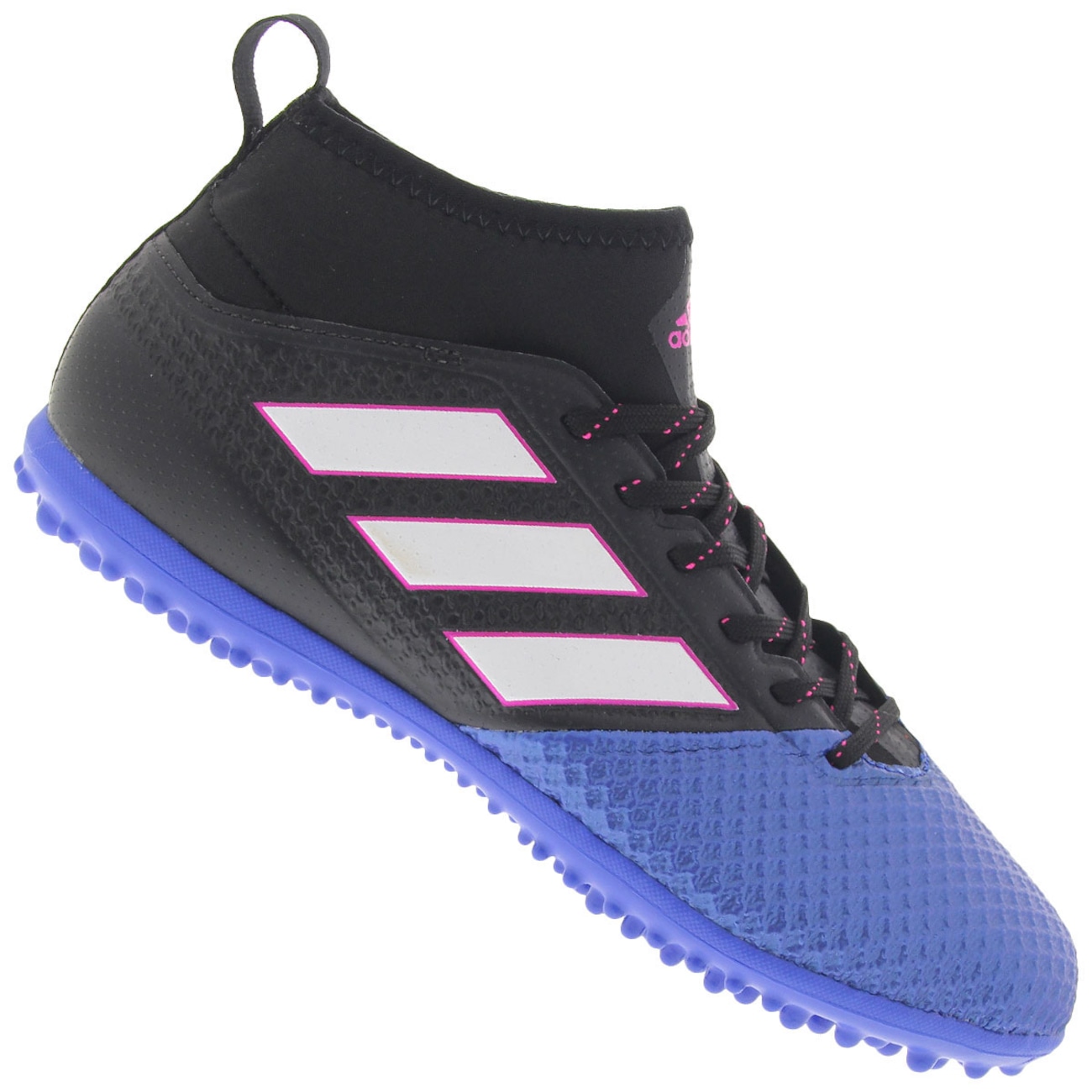 あんちゃー Chuteira Adidas Ace 17.3 IN Futsal Juvenil Azul - FutFanatics