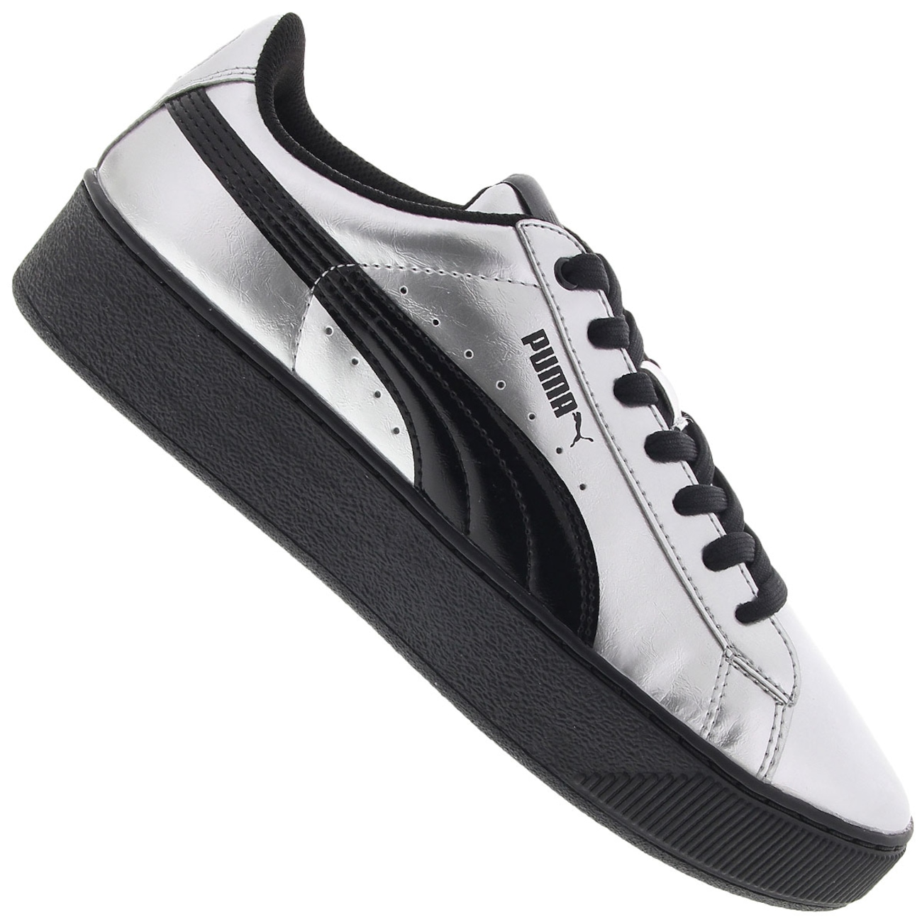 puma sneakers puma vikky preto e branco