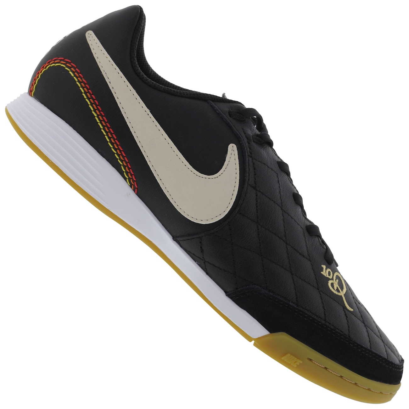 Chuteira NIKE Tiempo Legend 7 Academy Futsal R10 Branco/Dourado