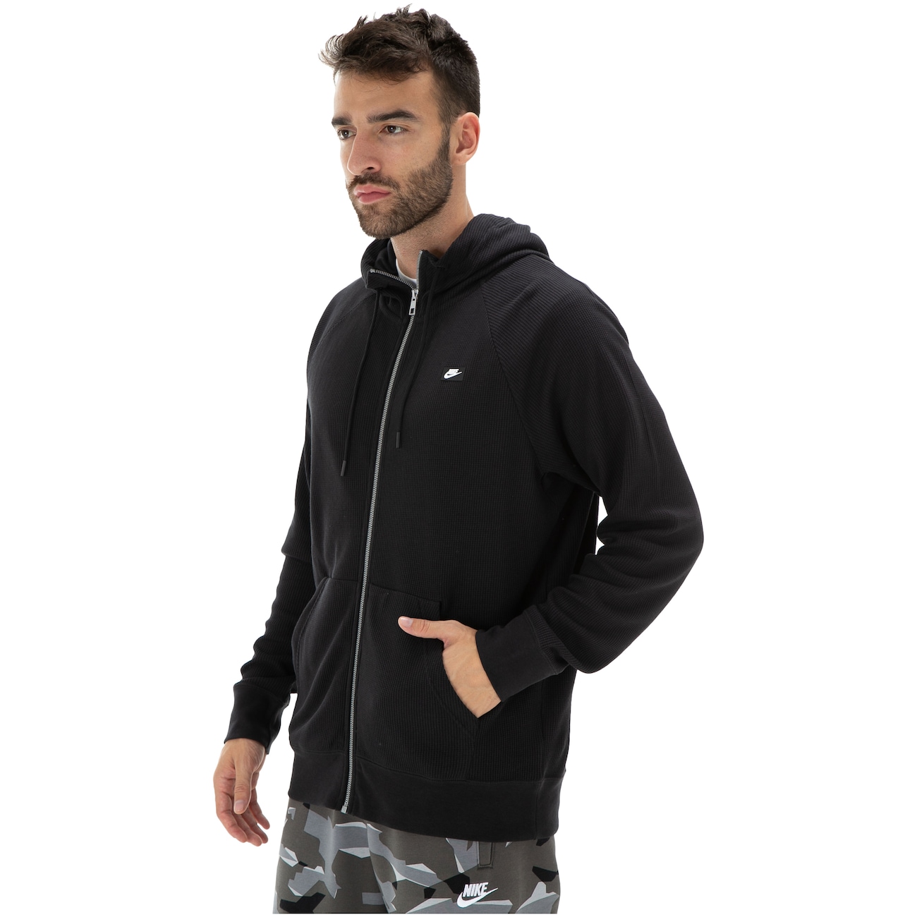 Jaqueta com Capuz Nike Hoodie FZ Waffle Masculina Centauro