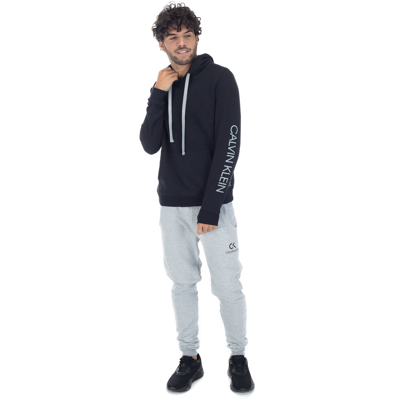 calvin klein small monogram moletom com capuz