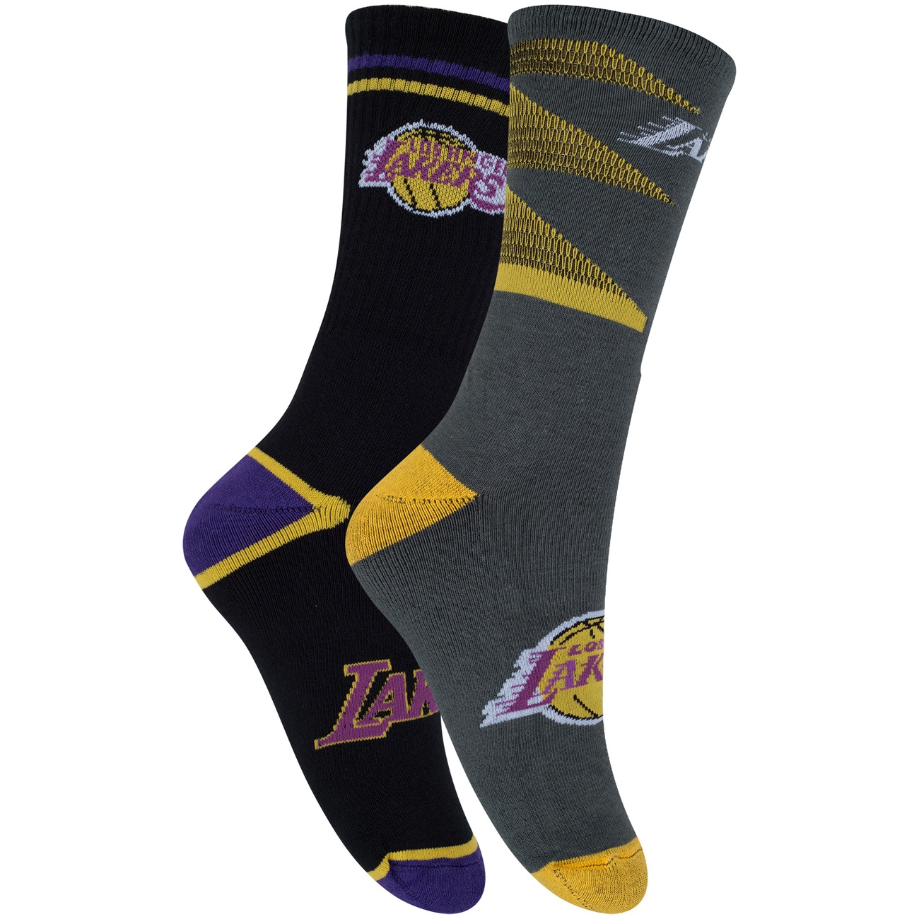 Kit de Meias Cano Alto NBA Los Angeles Lakers com 2 Pares - 39 a 43 ...