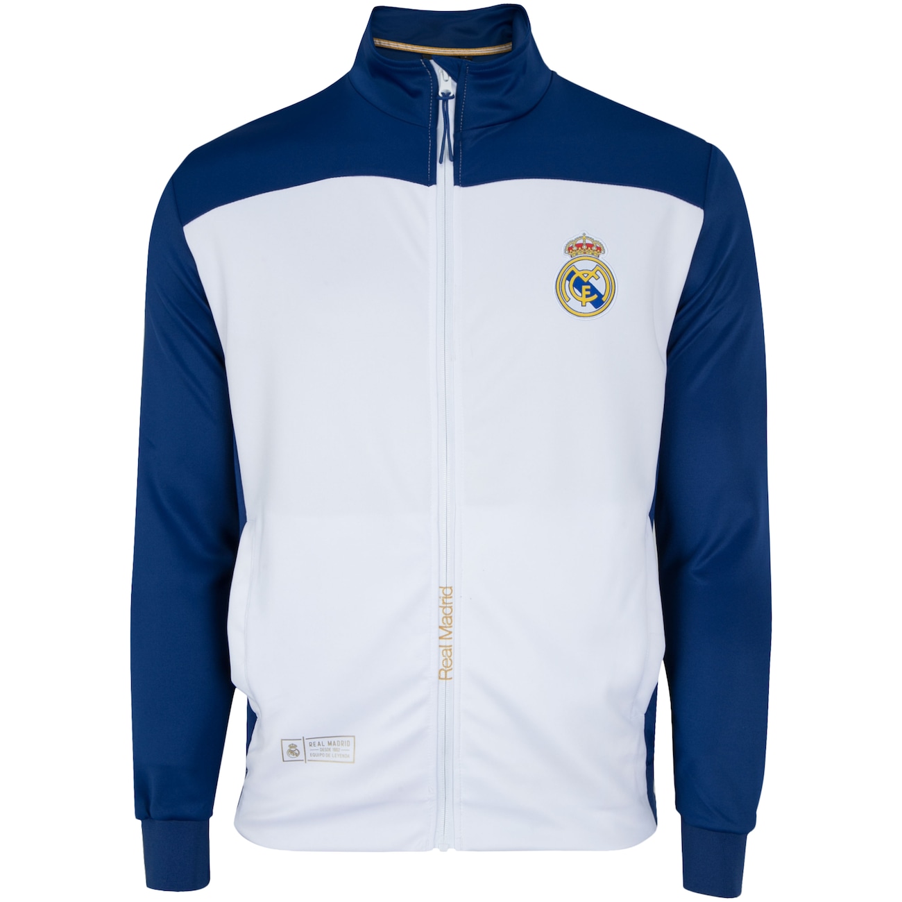 Jaqueta Real Madrid Branco e Azul Masculina Centauro