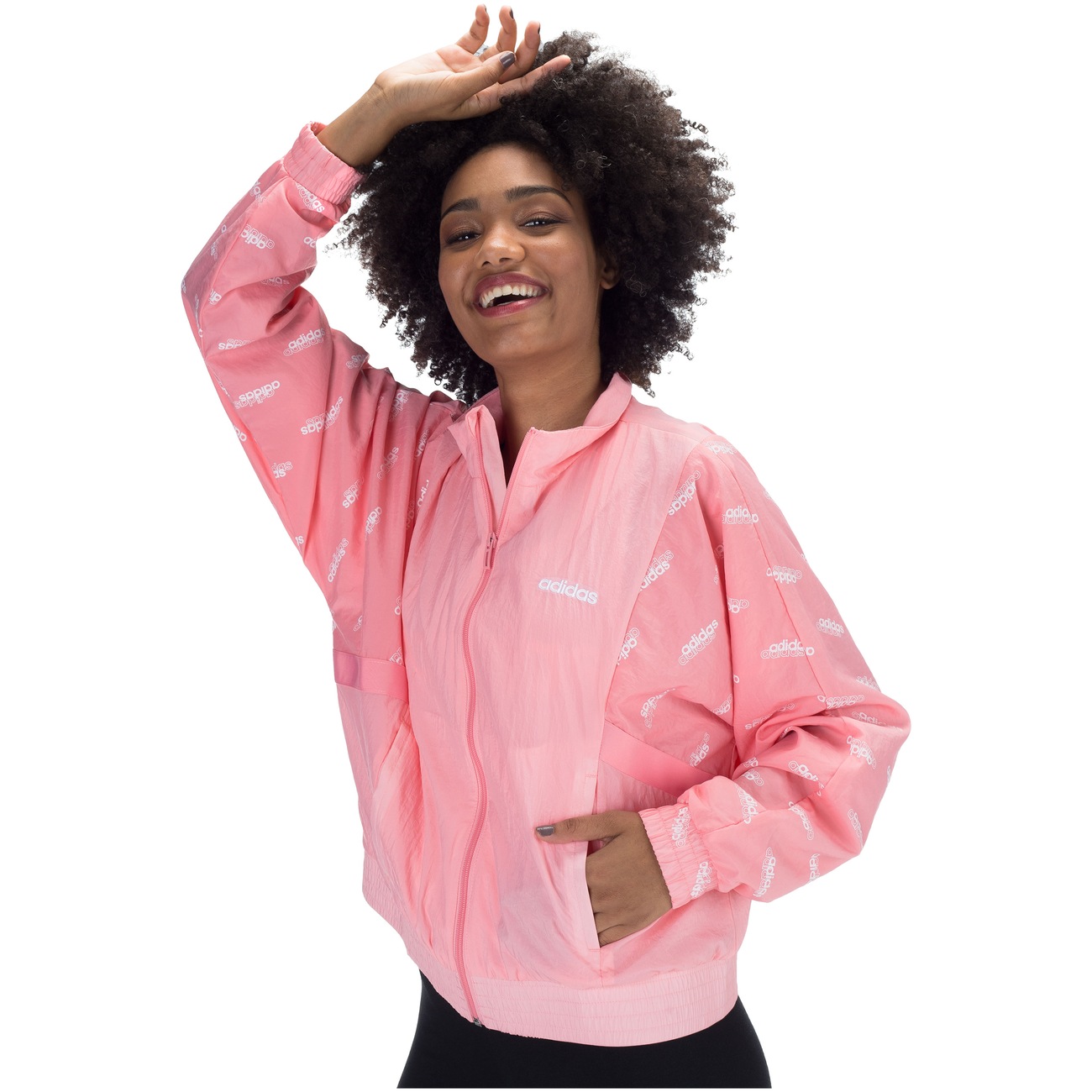 jaqueta adidas rosa bebe