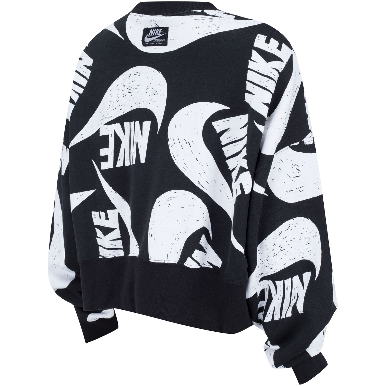 blusão nike sportswear fleece print graphic feminino